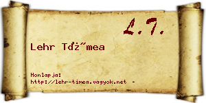 Lehr Tímea névjegykártya