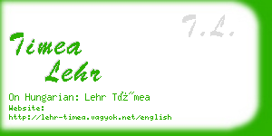 timea lehr business card